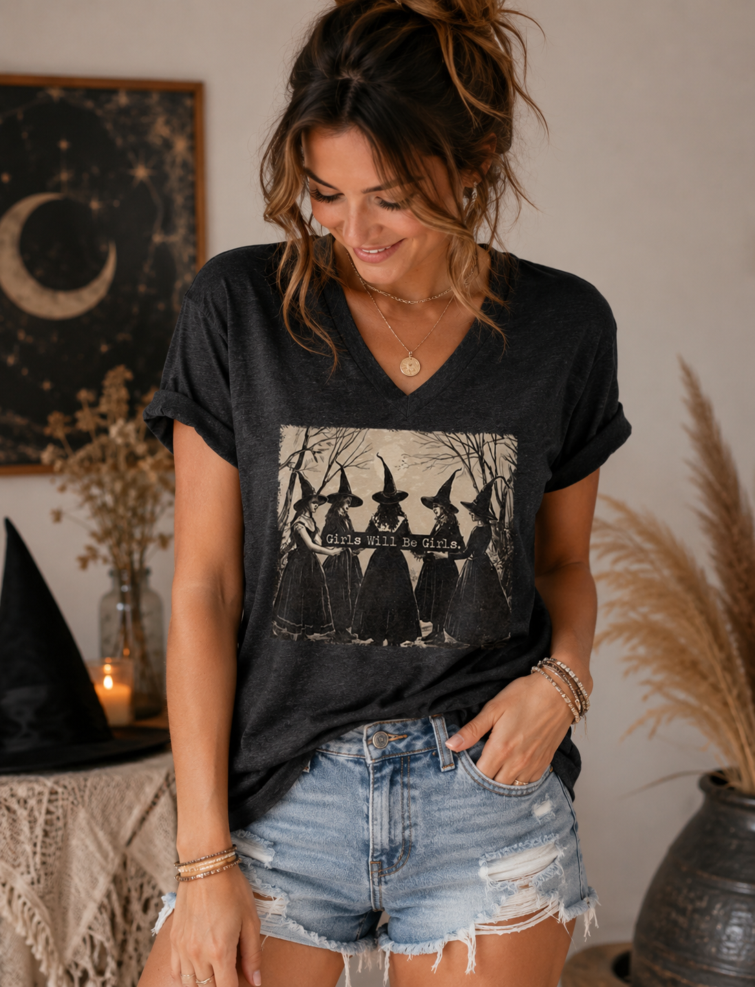 Girls Will Be Girls Witchy Graphic Tee